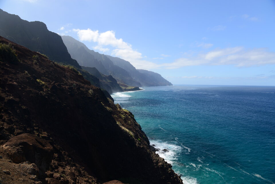 Coastline on the Kalalau trail, Kauai, Hawaii