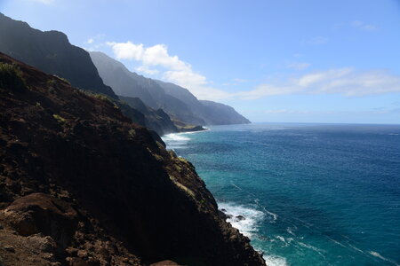 Coastline on the Kalalau trail, Kauai, Hawaii