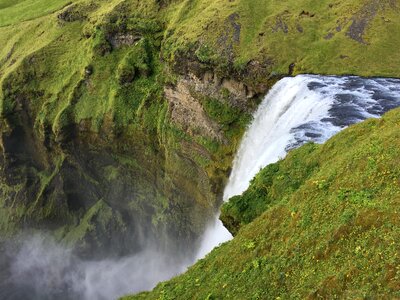 Skogafoss waterfall in southern Iceland photo