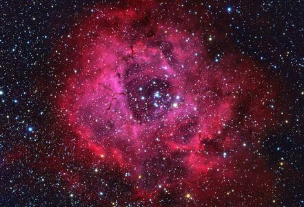 Nebula and galaxies in space