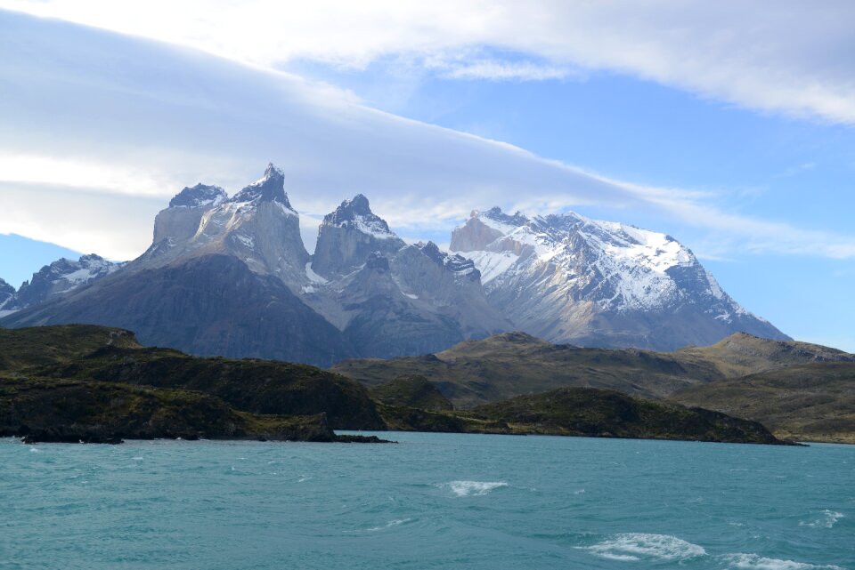 Pehoe Lake and Los Cuernos in the Torres del Paine National Park