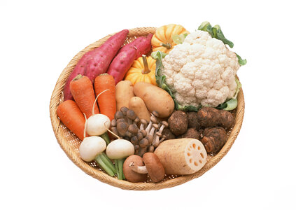 Fresh vegetables in basket photo