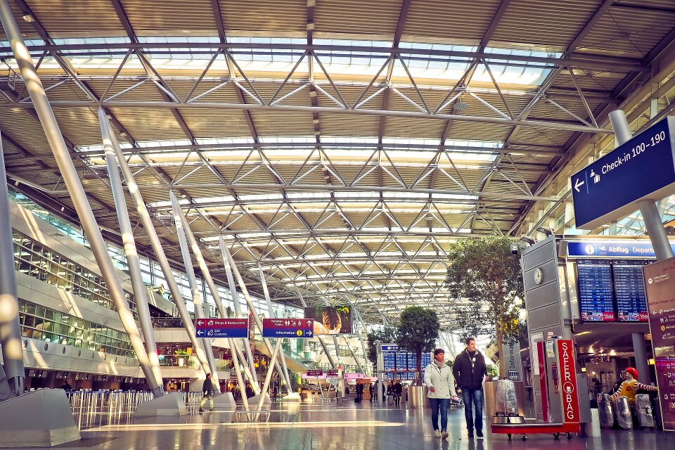 Passengers in an airport