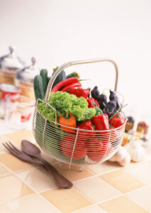 Fresh vegetables in basket