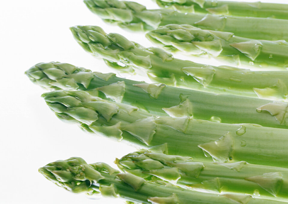 Bunch of fresh green asparagus spears