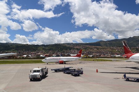An airplane in Puerto Maldonado airport