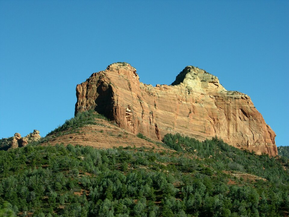 Erosional remnant of a sandstone mesa outside Sedona