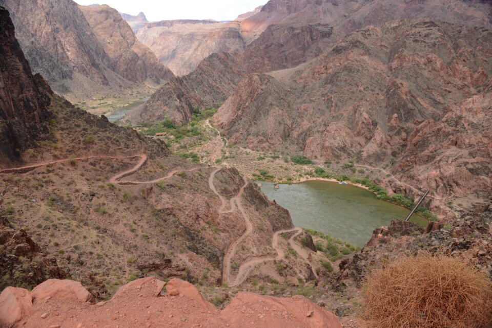 Colorado River overlook from the Shafer Trail in Utah