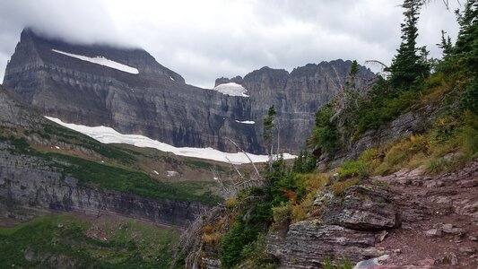Grinnell glacier in Many Glaciers, Glacier National Park, Montana