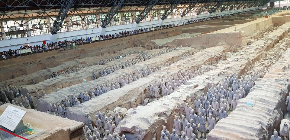 Terracotta army grave in Xian, China