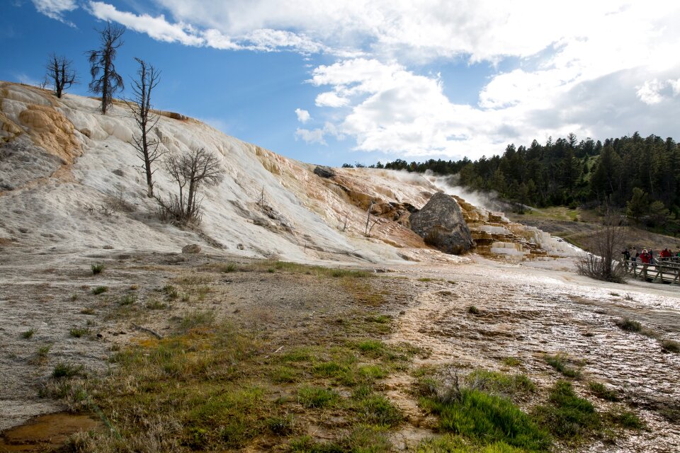 Colorful geyser in Yellowstone National Park
