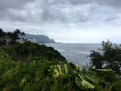 Beautiful views on the Kalalau trail along the Na Pali coastline photo