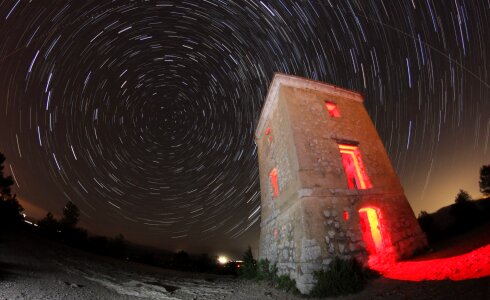 Optical telegraph of Requena. Time lapse photo