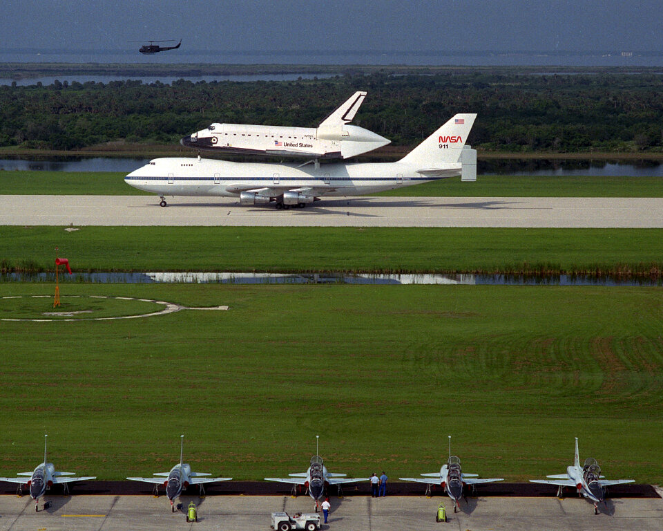 Endeavour, arrived at Kennedy Space Center