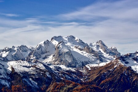 Marmolada is a mountain in northeastern Italy photo