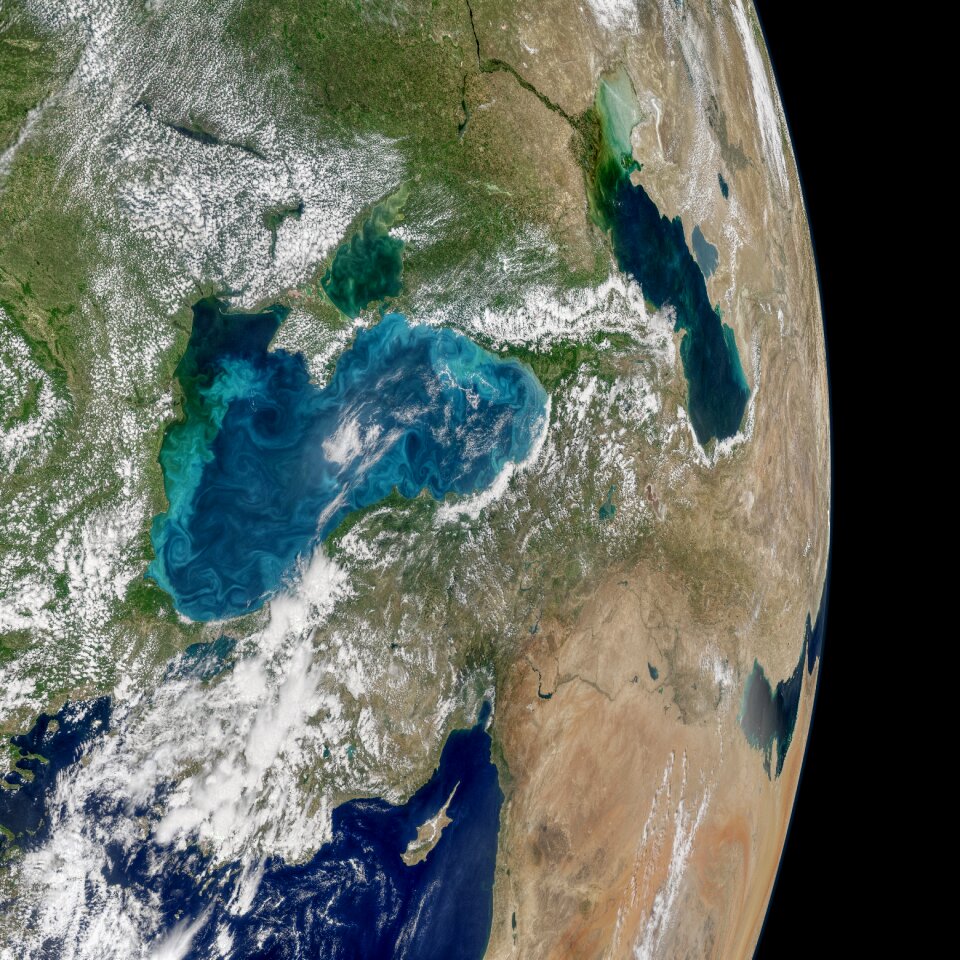 Turquoise Swirls in the Black Sea