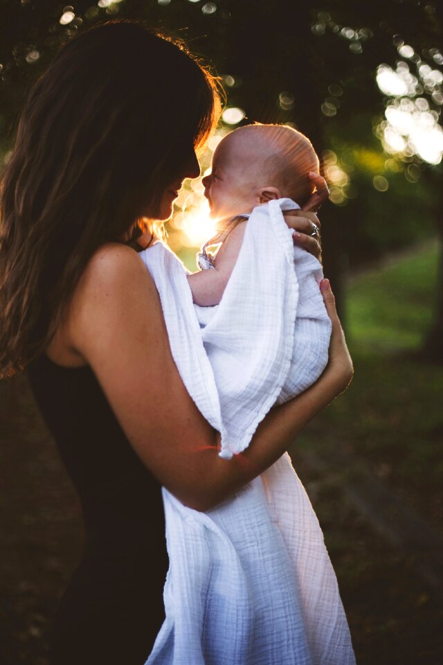 happy loving mother and her baby