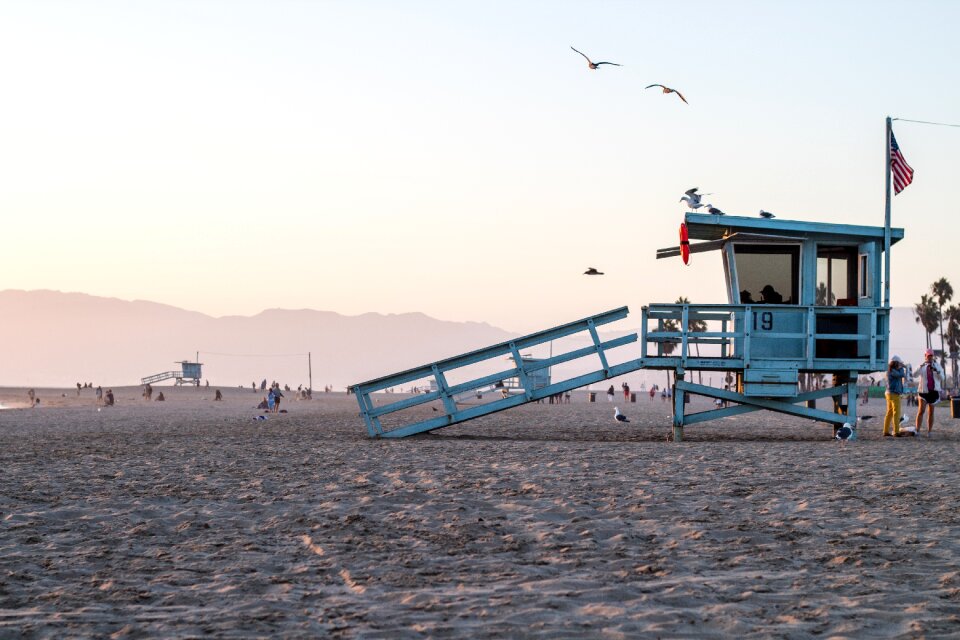 Life Guard Rescue Hut at beach