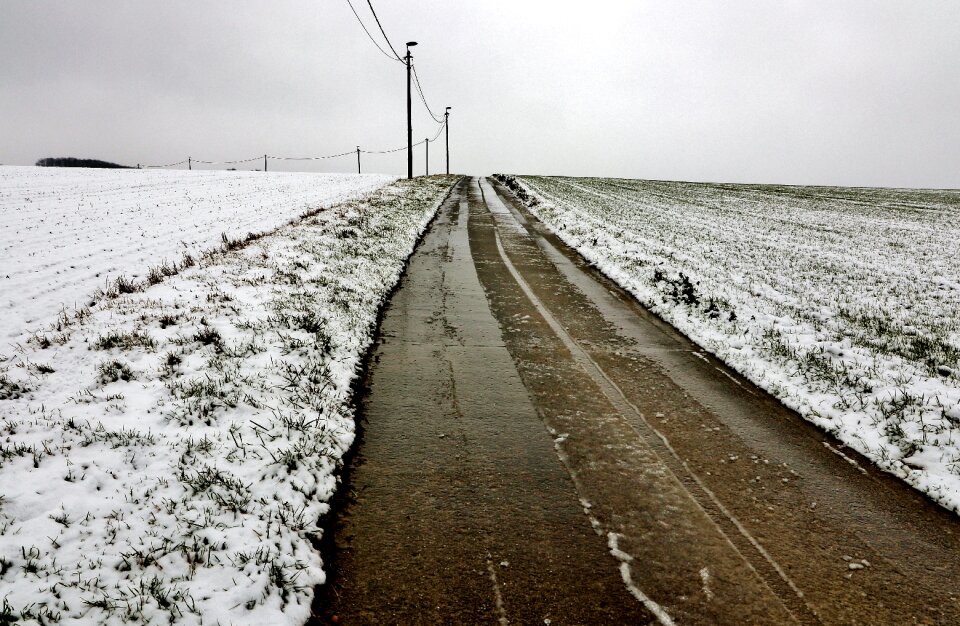 winter snow road place