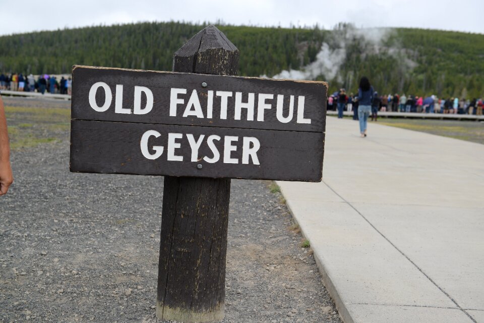 Old Faithful Geyser Eruption in Yellowstone National Park