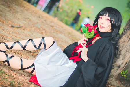 Charming Asian girl in japanese costume