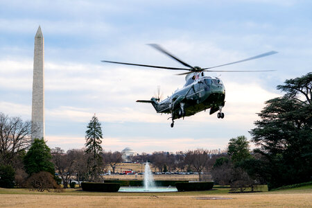 Marine One Lands on the South Lawn