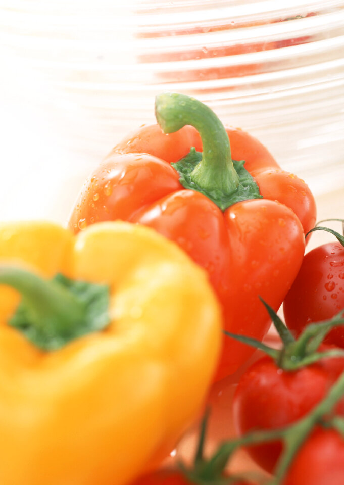 Tomatoes and peppers.