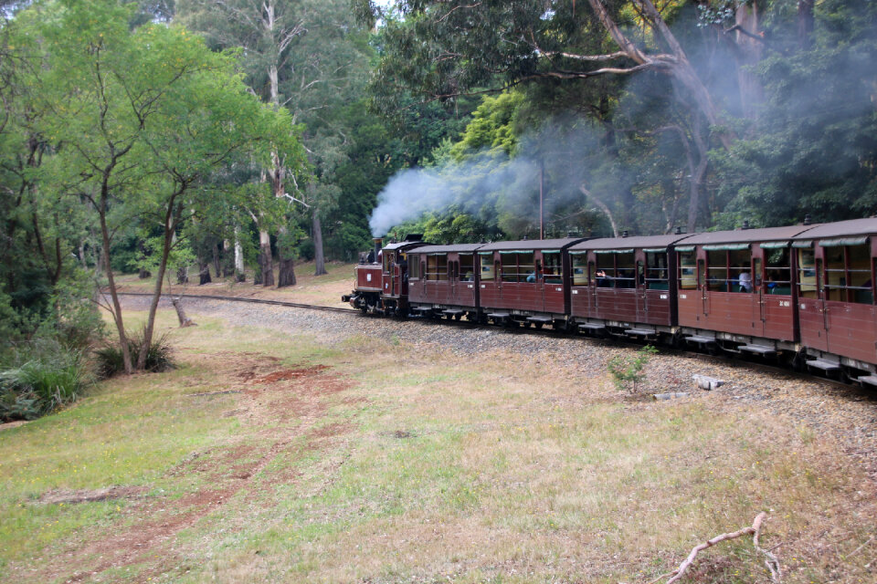 The Puffing Billy narrow gauge steam train