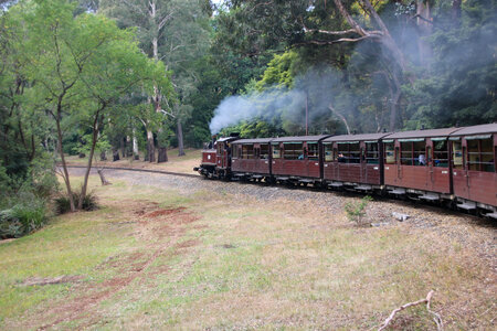 The Puffing Billy narrow gauge steam train
