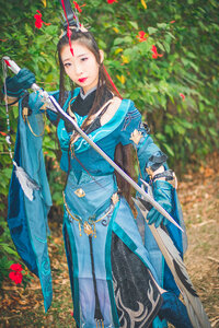 Japan anime cosplay girl portrait