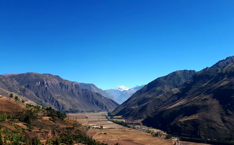 Aerial view of Ollantaytambo, Sacred Valley of Incas, Peru