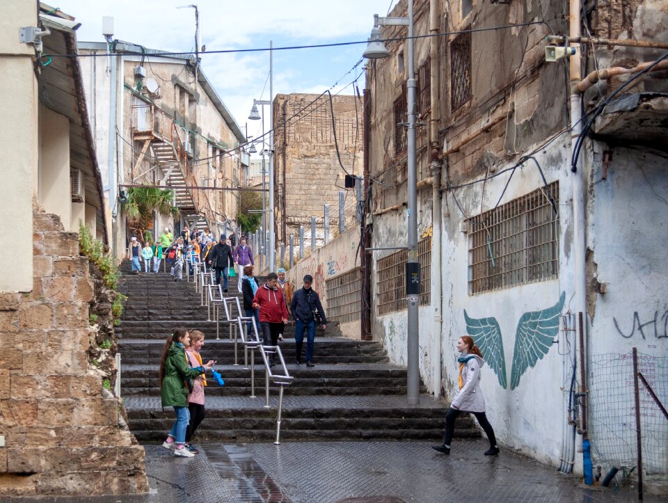 A street in old city Yafo (Jaffa), Tel Aviv, ISRAEL photo