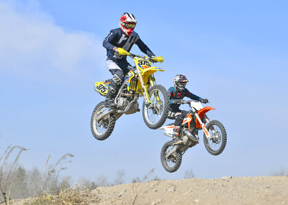 motocross bike in a race