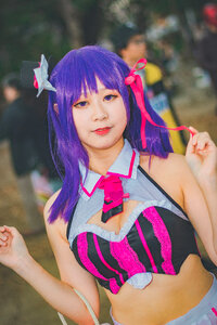 Portrait of Sexy Super Hero Female Cosplay Character