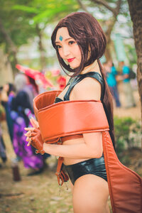 Portrait of Sexy Super Hero Female Cosplay Character