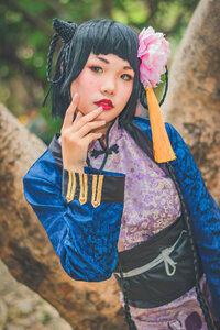 Portrait of Sexy Super Hero Female Cosplay Character