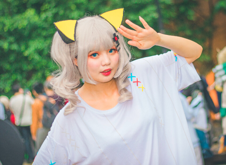 japanese style lolita maid cosplay cute girl