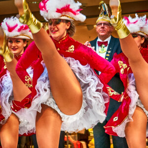 German traditional dance group Funkenmariechen in carnival