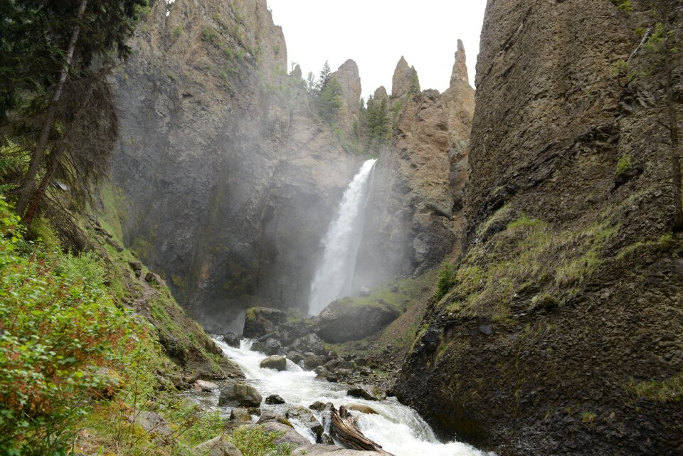 Towers waterfall in Yellowstone National Park