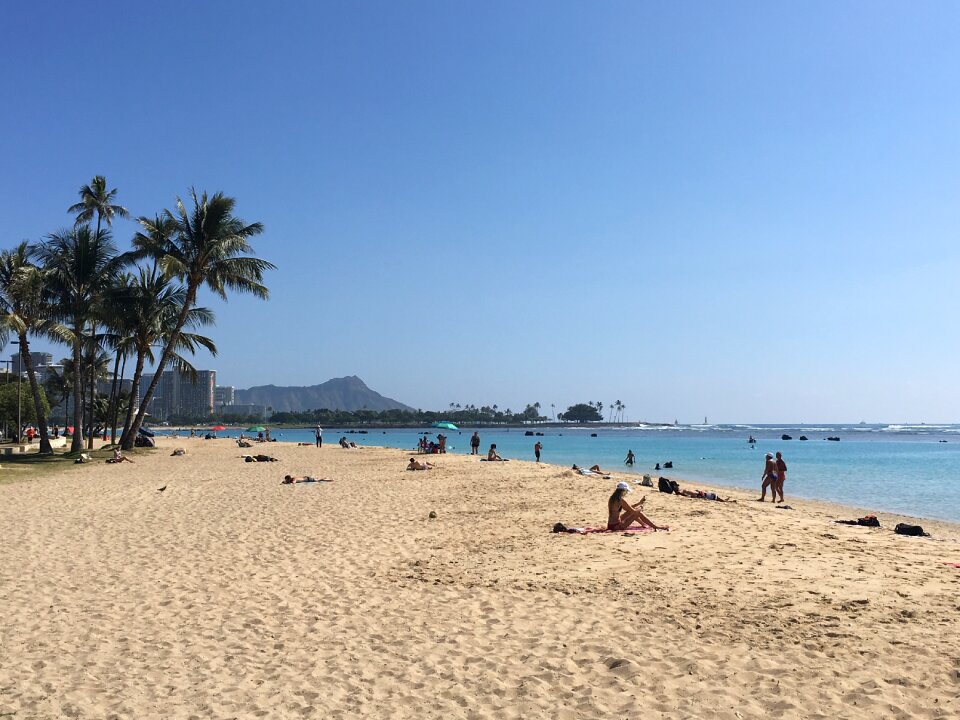 Waikiki Beach and Diamond Head Crater
