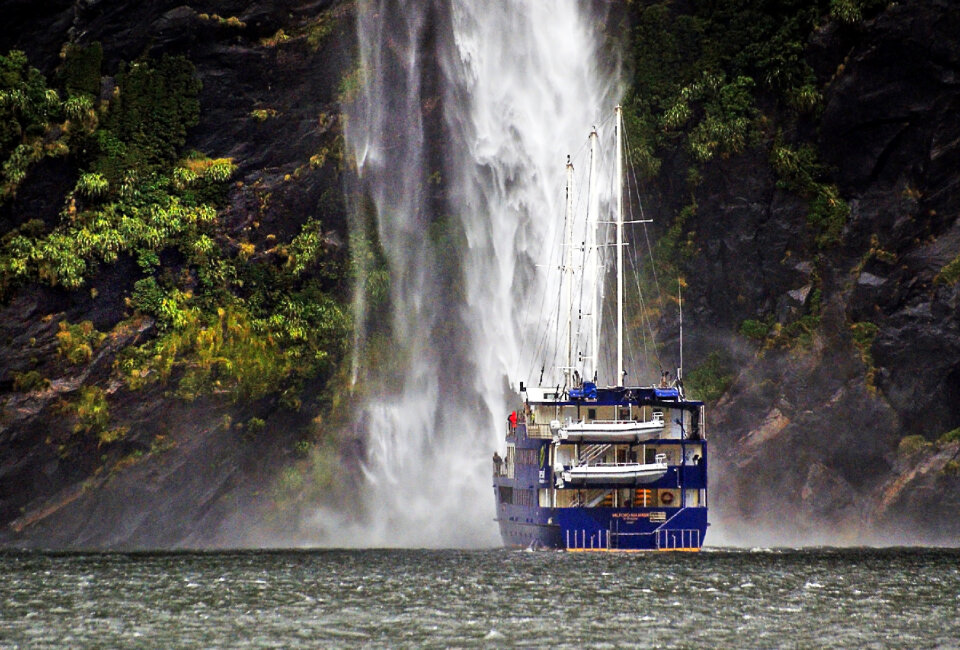 Cruising Milford Sound Fiordland National Park New Zealand