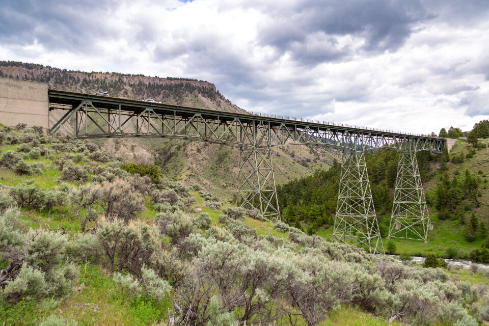 Gardiner River Bridge in Yellowstone National Park