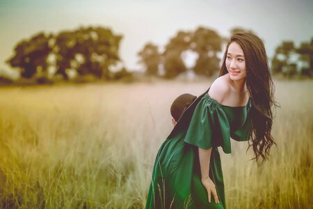 Portrait Of Young Smiling Beautiful Woman photo