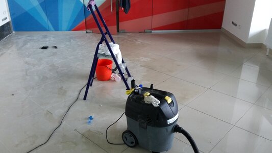 cleaning of floor