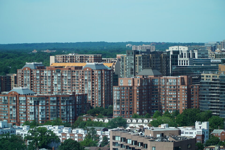 An aerial view of Arlington County