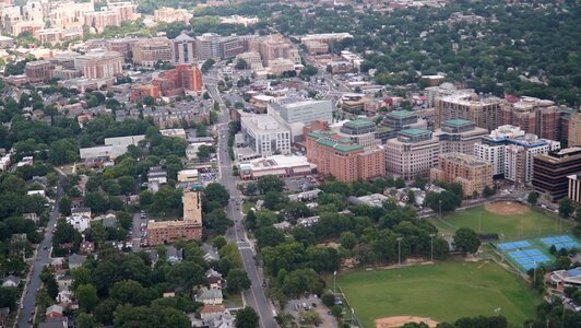 An aerial view of Arlington County