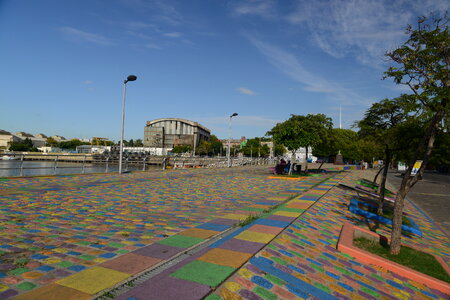 Colorful area in La Boca neighborhoods