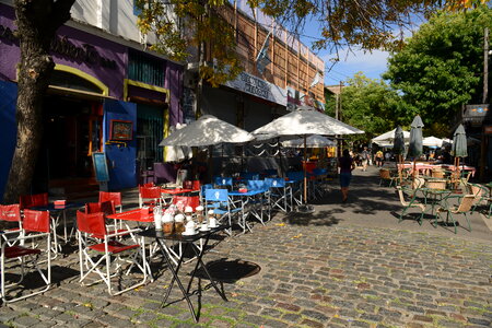 Colorful area in La Boca neighborhoods