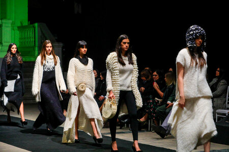 Models walk runway for Fashion Week of Lima