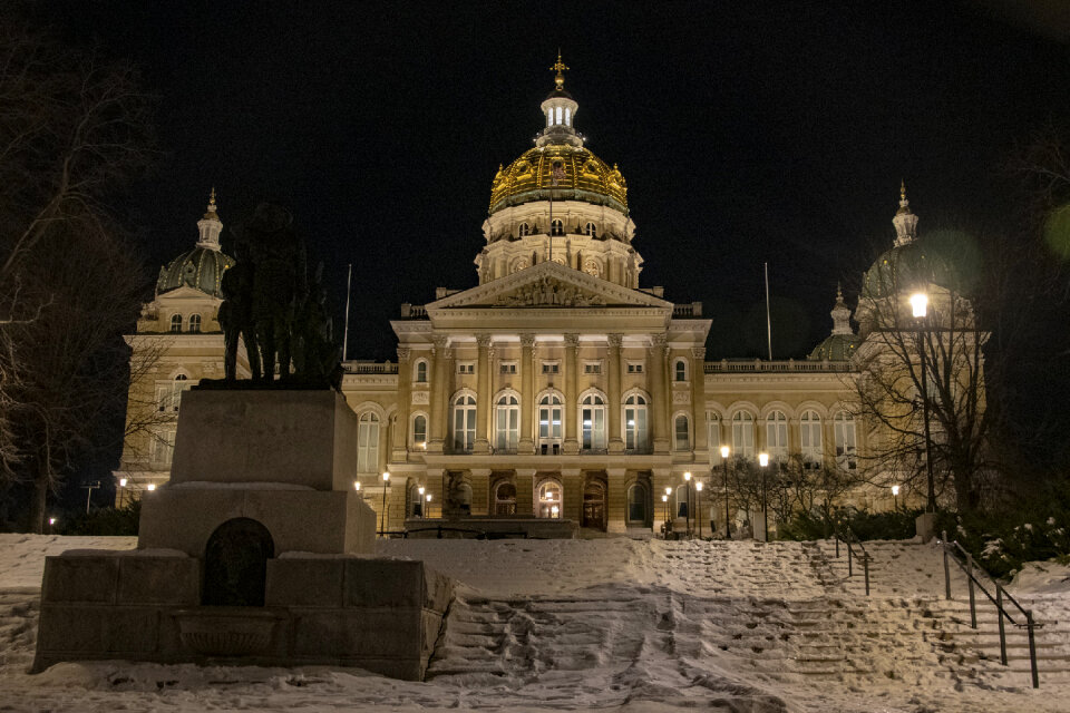 State Capitol in Des Moines, Iowa. U.S.